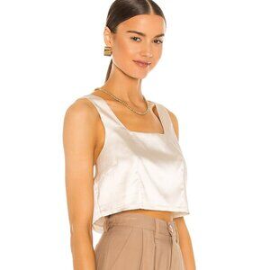Nonchalant Label Charli Crop Top NWOT Ivory Sz:M